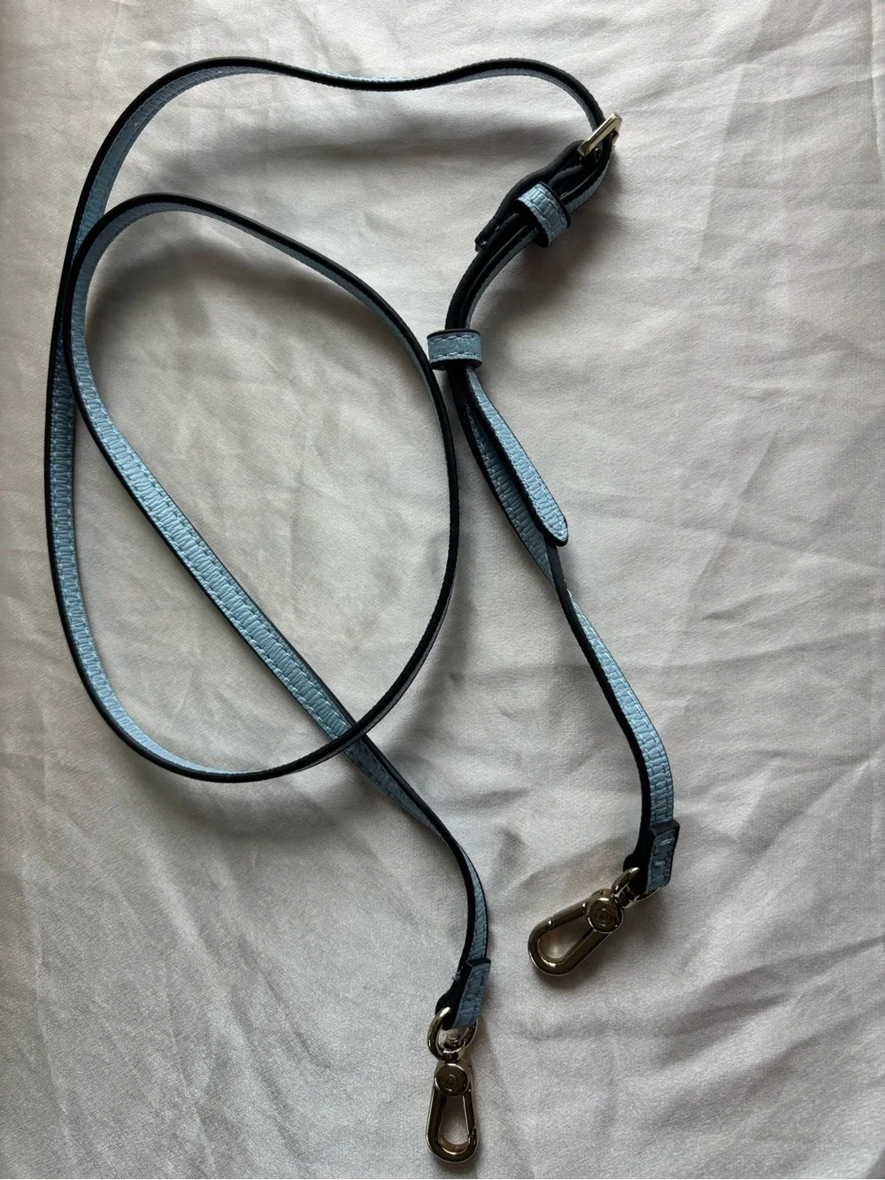 Aldo Light Blue Crossbody Bag with Tortoiseshell-Link Accent - Picture 13 of 16